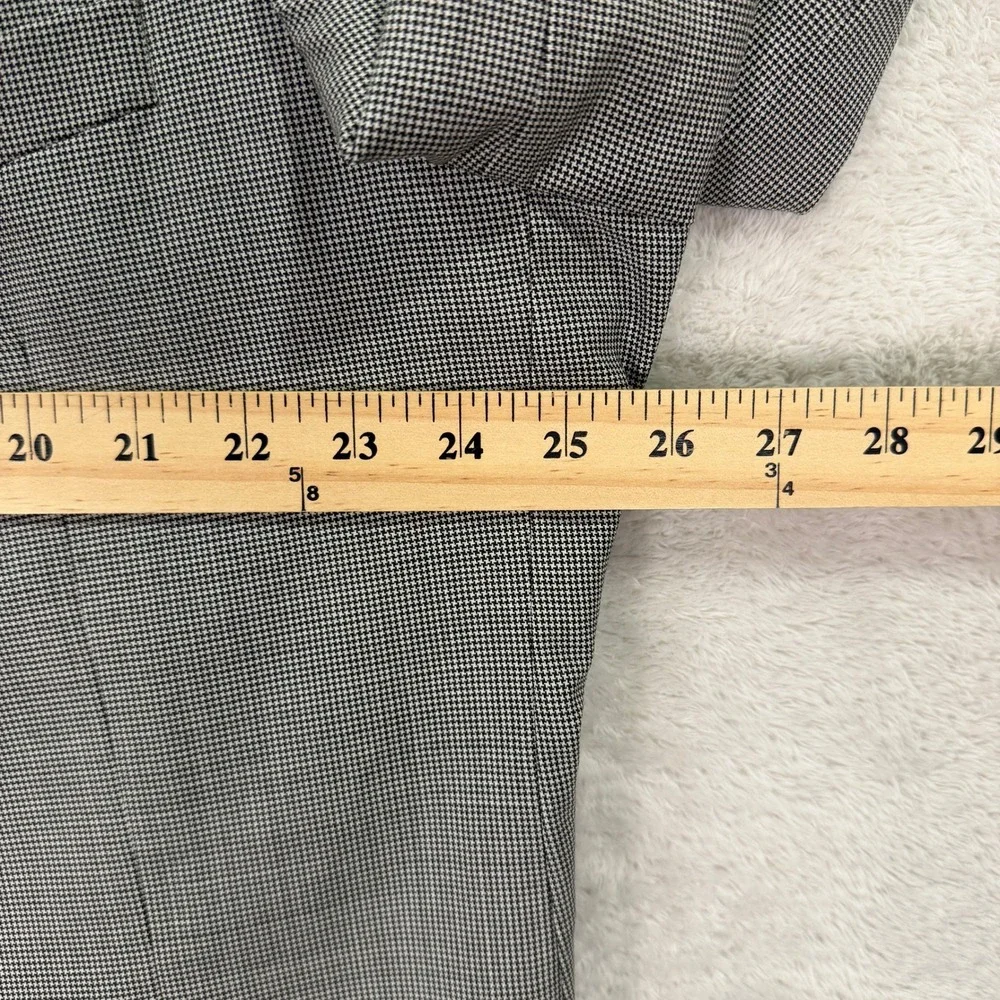 Jack Victor Mens 50XL Suit Grey Houndstooth Wool Super 110s Italian Fabric 42x34
